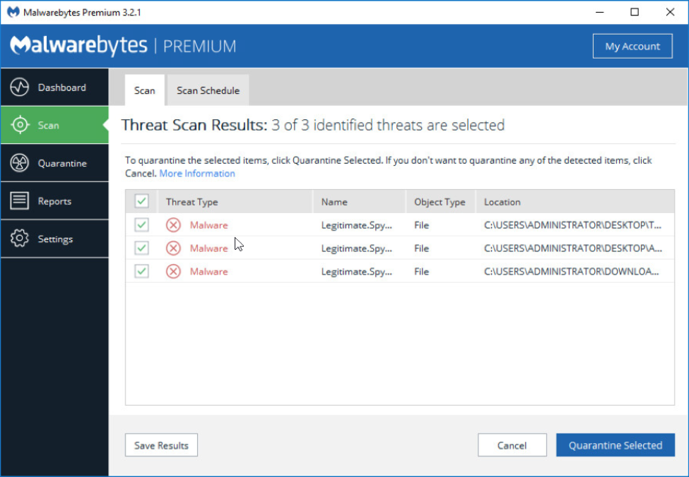 Malwarebytes Screenshot