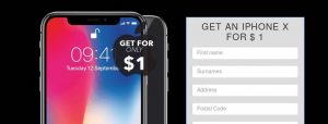 remove "get an iPhone X for $1" pop-up